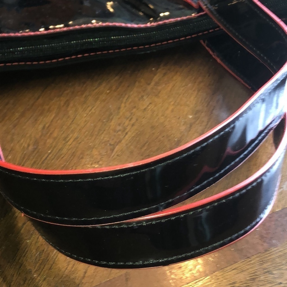 Stephanie Johnson for Saks Fifth Avenue Black Patent Leather Classic Bag Tote - Picture 5 of 13